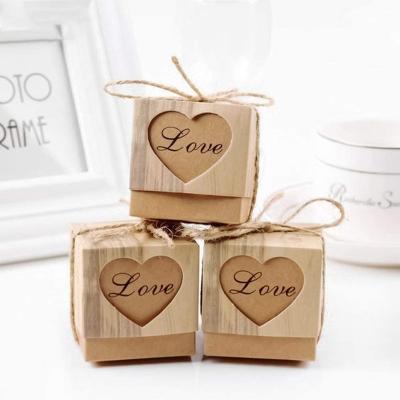 China Valentine's Day LEMON Wedding Gift Wooden Craft Candy Box Valentine's Birthday Party Decorations Paper Supplies Loving Bridal Shower for sale