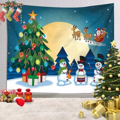 China Christmas LEMON 7x5FT Fabric Winter Photography Backdrop Glitter Soft Portrait Studio Booth Snowy Forest Holiday Party Decor Banner for sale