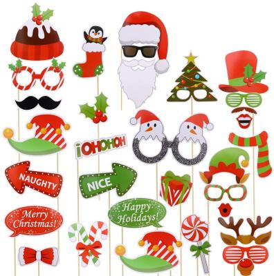 China Party Decorations LEMON Christmas Party Photo Booth Props Pose Sign Creative Kit For Party SuppliuesDecoration 32pcs/Set for sale