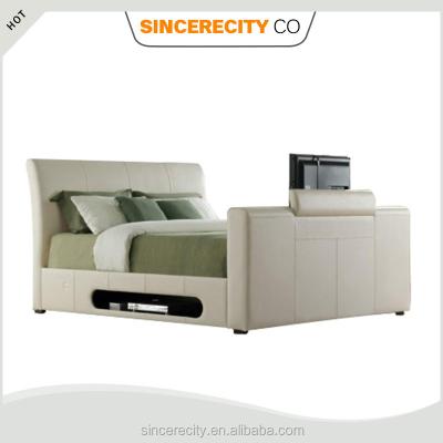 China Modern Modern Bedroom Furniture , PU PVC Faux Leather TV Bed for sale