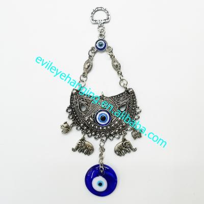 China Evil eye; Traditional Amulet Evil Eye Blue Wall Hanging Decoration For Metal Crafts Souvenir And Gift for sale