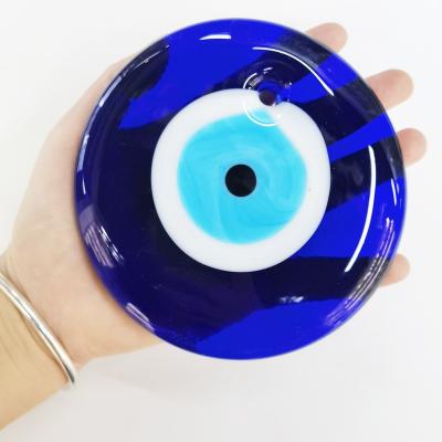 China Folk Art Evil Eye 12cm Round Glass Amulet Decoration Souvenir & Gift for sale