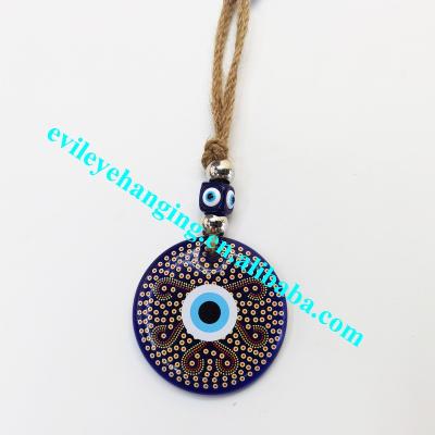 China People Art Amulet Souvenir and Gift Glass Patterned Blue Evil Eye Art Wall Hanging Decoration for sale