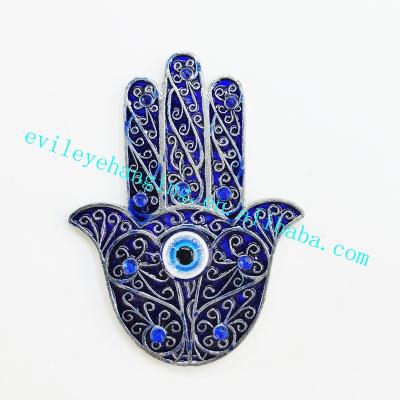 China Fatima Hamsa Blue Evil Eye Amulet People Art Fridge Magnet Hand for Souvenir and Gift (Provide Customized Services) for sale