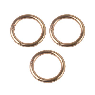 China Office School Home Awards Bulk Metal O Shape Spring Ring Clasp, Tangled Gold Spring Door Ring for sale