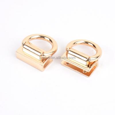 China Ivoduff Metal Ally D Ring Buckle Bag Chain Metal Screw Clasp Side Clip Purse Strap Connector for sale