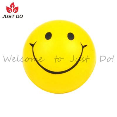 China Lovely PU Smiley Face Squeeze Happy Foam Handheld Portable Stress Ball for sale