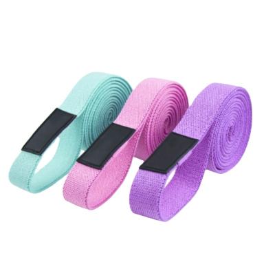 China Multi-Function Polyester Fabric Cotton Latex Polyester Fabric 2M Long Home Exercise Fitness Yoga Belt Elastic Resistance Pull Up Band for sale