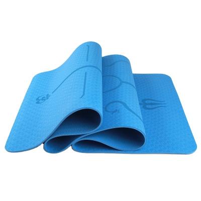 China OEM Portable Portable Alignment Lines Anti Slip Exercise Yoga Mat Eco Friendly for sale