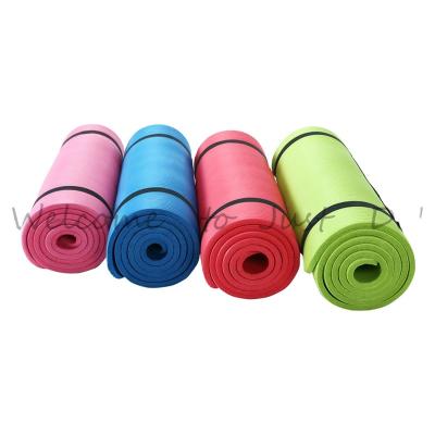 China Portable Wholesale Portable OEM Customized High Quality Fitness Training NBR Eco-friendly Yoga Mat With Carry Strap for sale