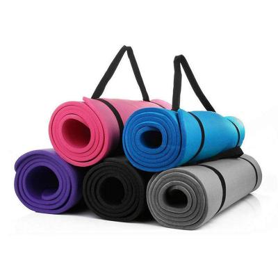 China Yoga Mat Extra Thick High Density Anti-Tear NBR 10mm 15mm 20mm NBR with Carry Bag for sale