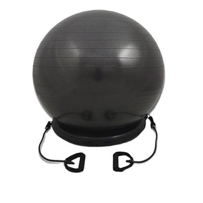 China Handheld Portable Improve Balance Back Pain Core Strength Posture Exercise Stability Yoga Ball with Base for Home Office Office for sale