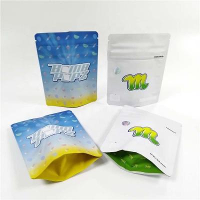 China Custom Smell Proof Bags Moisture Proof Soft Touch Smelling Zipper Mylar Bag Child Safe Digital Printing for sale