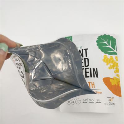 China Biodegradable Barrier Doypack Brown Food Packaging Zipper Bags Stand Up Plastic Bags for sale