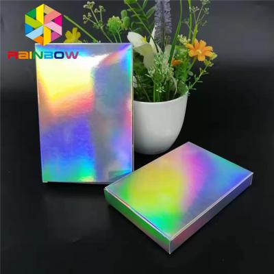 China Disposable Foldable Holographic Paper Cardboard Hologram Laser Paper Boxes Aluminum Drawer Box/Sliding Drawer Gift Box for sale