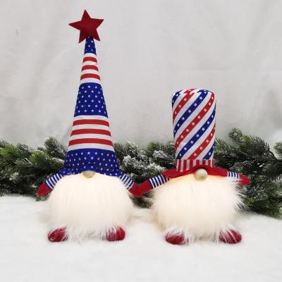 China DIY Decoration Handmade Mr. and Mrs. USA Gnomes Plush Toy Gnomes Swedish Patriotic Decor 4th of July Table Tomte Ornaments Gift for Independence Day for sale