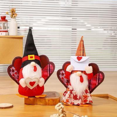 China Modern Plush Gnomes Modern Decor Autumn Turkey Gnomes Gnome Tomte Doll's Handmade Swedish Squeaky Thanksgiving House Table Decorations for sale