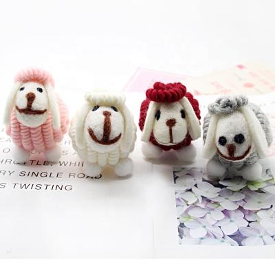 China Christmas Decoration Northern Europe Home Decoration Crafts Desktop Wool Felt Sheep Christmas Ornaments Handmade DIY Sheep Table Decor for sale