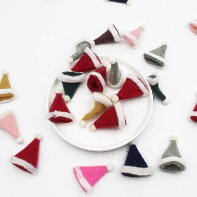 China Wool Decoration Christmas Jewelry Accessories Handmade DIY Pendant Felt Hat Kids Hair Clip Accessories Decor for sale