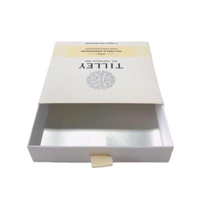 China Wholesale Custom Creative Folding Card Drawer White Box Recyclable For Handmade Soap Gift Packaging for sale