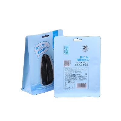 China Recyclable Stand Up Pouch Food Grade Kraft Paper Plastic Holder Up Pouch Bag For Melon Seeds Food Packaging for sale