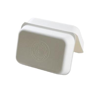 China Recycled Disposable Materials Sugarcane Bagasse Pulp Box Food Container Bagasse Lunch Box Packing Fast Food Box For Sandwich Burger for sale