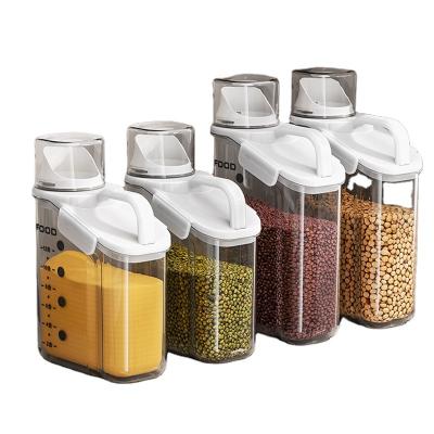 China Sustainable Factory Direct Food Storage Container Grain Transparent Tank Cereal Dispenser For Rice Flour for sale