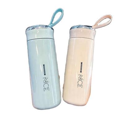 China Sustainable Custom Logo Insulated Cup Double Layer Glass Water Creative Company Gift Printing Bottle Shaker Kid Bling Vaccum for sale