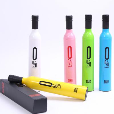 China Easy Carry Modern Latest Custom-made Bottle Umbrellas Umbrella Promotional Wine Bottle Umbrellas for sale