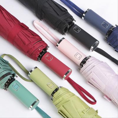 China Modern Hot Selling Sun And Rain Umbrella 3 Folding Umbrella Automatic Multi Color Folding Umbrella for sale