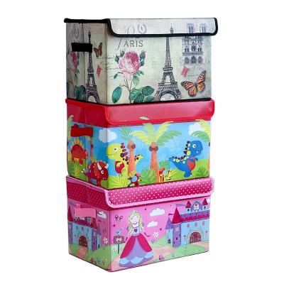 China Viable Factory Selling Foldable Kids Bus Storage Box Toy Organizer Toy Cartoon Storage Basket for sale