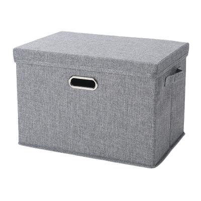 China High Quality Folding Cloth Canvas Storage Box Folding Cube Storage Organizer Box for sale