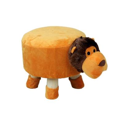 China Modern Children Wooden Stool Nursery Chair Kids Animal Foot Stool for sale