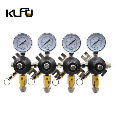 China 12mm Connecter Two Stage 120PSI CO2 Pressure Regulator For Beer / Soda for sale