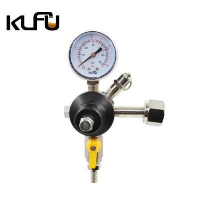 China Single Gauge Kegerator Pressure Regulator For Beer Brew W24.3 Thread for sale