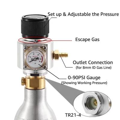 Cina La casa resistente del calibro di 0-30 PSI fa il mini regolatore di CO2 con sconnessione della serratura della palla in vendita