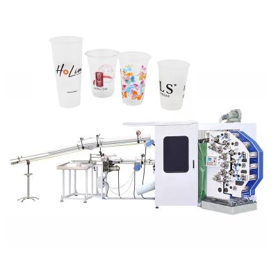 China automatic cup feeding system & Cup counting system. Hot Sales Multicolor Plastic Cup Printing Machine 6 Color Dry Offset Mugs Printer Machinery for sale