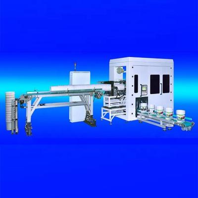 China Pail Feeding System Automatic Compensated Plastic Pail Feeding System With Speed ​​In 15pcs/min QJY-6350 Pail Printing Printer Machine for sale