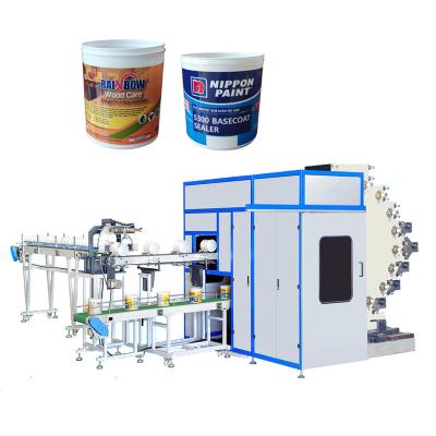 China Automatic Pail Feeding System High Quality Factory Outlet Plastic Paint Bucket Clearing Press Printer for sale