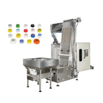 China Automatic cap sorting and feeding system 4 color automatic offset printing machine for drink cap for sale