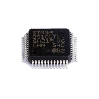 China Original STM32L051C6T6 microcontroller chip STM32L051C6T6 32 KB new IC MCU 32bit LQFP-48 for sale