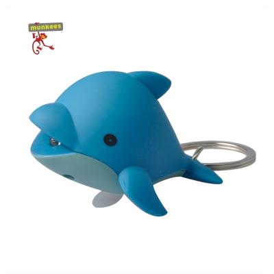 China Fun Munkees Animal Dolphin LED Flashlight Key Chain With Big Sound EDC Accessory Flashlight Comes In Box Of 10 Pcs for sale