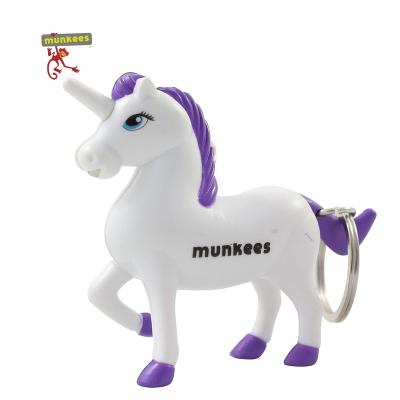 China Fun Munkees Animal Unicorn Horse LED Flashlight Key Chain With Big Sound EDC Accessory Flashlight Comes In Box Of 10 Pcs for sale