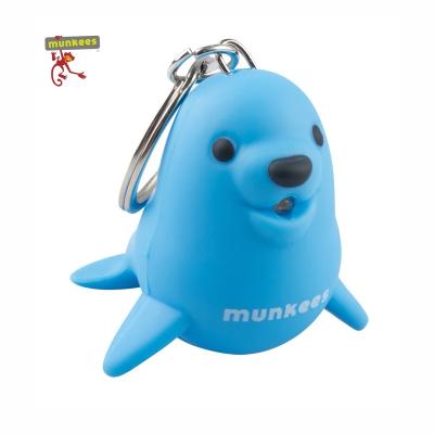 China Munkees Amusement Animal Sea Lion Flashlight Amusement Key Chain With Big Sound EDC Accessory Flashlight Comes In Box Of 10 Pcs for sale