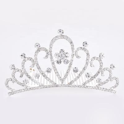 China Princess 2022 Wedding Queen Beauty Crown Hair Ornament Birthday Party Headband Crystal Tiara Bride Fashionable Elegant Crown for sale