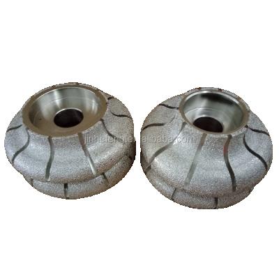 China Vacuum Welded Diamond Stone Edge Profile Grinding Polishing Wheel for Marble and Granite 140-300mm for sale