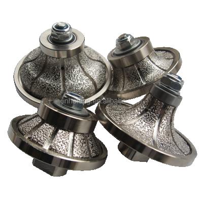 China Ferrous Metals Vacuum Welded Diamond Hand Profiling Wheels CNC Router Bits For Marble And Granite for sale