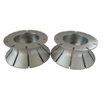 China D140/D300 Metal Ferrous Vacuum Welded Diamond Stone Edge Profile Grinding Polishing Wheel for Marble and Granite for sale