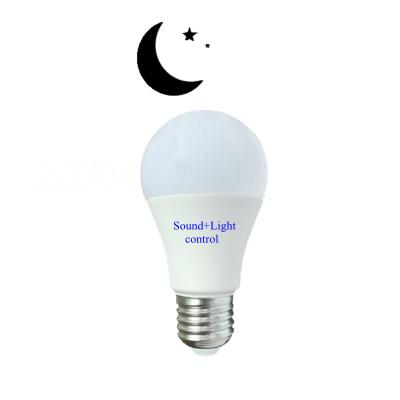 China Voice+light control residential E27 LED bulb lights during daytime or illuminance is higher than 5LX, light is off for sale