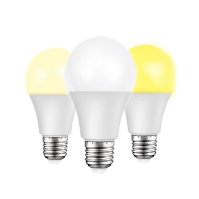 China 5W 7W 9W 12W 15W 18W A60 Tricolor LED Bulb Light Residential Control Ra>80 TDC Switch E27 B22 Led Lamp Energy Lighting for sale